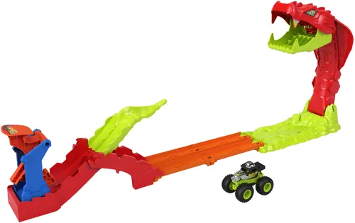 Tor Hot Wheels Monster Trucks Mega skok – Nokaut węża JJN44
