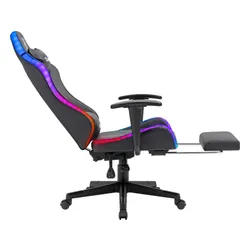 Fotel DEFENDER Watcher RGB Czarny