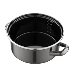 Garnek emaliowany z pokrywką EMALIA POLSKA PLESZEW METALICO NISKI 1,4 l