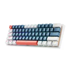 Klawiatura mechaniczna Machenike K500-B61 Gamingowa Przewodowa Brown Switch Niebiesko-biała