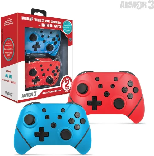Pad Armor3 NuChamp Wireless Game Controller 2 Pack do Nintendo Switch Bezprzewodowy Niebieski / Czerwony 2szt.