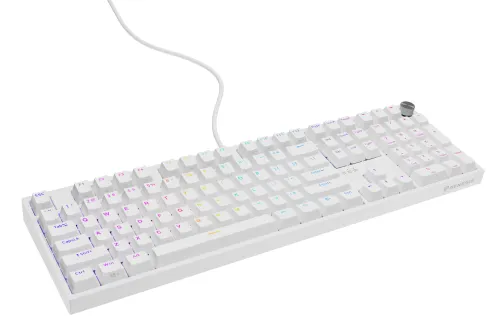 Klawiatura mechaniczna Genesis Thor 404 US RGB Outemu Peach Silent Biały