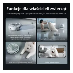 Robot sprzątający DJI Romo P2 Funkcja mopowania Stacja oczyszczająca Tworzenie mapy pomieszczenia Funkcje AI Biały