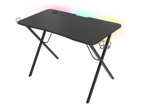 Biurko Genesis Holm 200 RGB 113cm Czarny