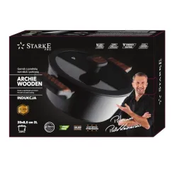 Garnek aluminiowy z pokrywką STARKE PRO ARCHIE WOODEN 2 l