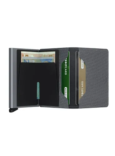 Küçük RFID Cüzdan Gizli Slimwallet Karbon-serin gri