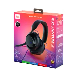 Słuchawki przewodowe z mikrofonem JBL Quantum 120 Nauszne Czarny