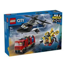 LEGO City 60462 Zestaw z helikopterem, wozem strażackim i łodzią podwodną