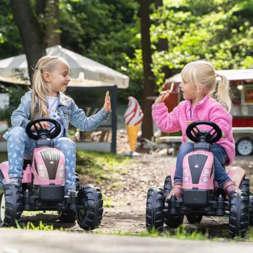 Falk Traktor Country Star Różowy na Pedały + Przyczepka i Klakson 2-5Lat.