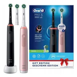 Электрическая зубная щетка Oral-B Pro 3 3900n Duo черный / розовый