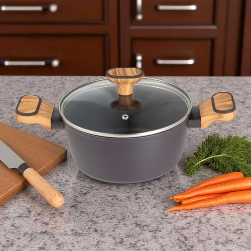 Garnek Multiclad 20Cm Z Pokrywą Bergner Bg-56036 Charcoal