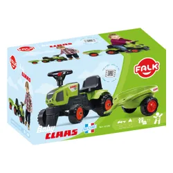 Falk Traktorek Baby Claas Axos 310 Zielony z Przyczepką od 1 roku