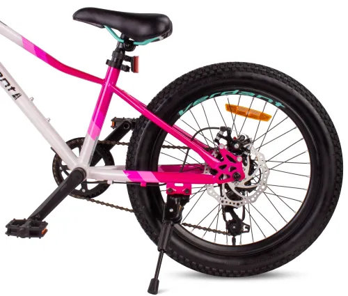 Rower dziecięcy SUN BABY Verdant Calix 20 dla dziewczynki Biało-różowo-miętowy