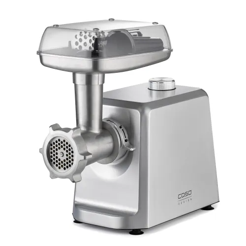 Maszynka do mięsa Caso Germany FW2500 2500W 3 sitka Nasadka do formowania ciastek Srebrny