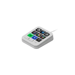 Konsola programowalna Logitech MX Keypad z klawiszami LCD do sterowania AI i aplikacjami Jasnoszary