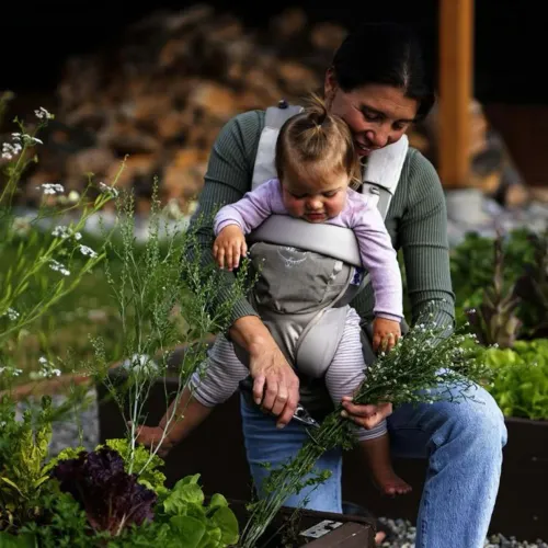 Nosidełko turystyczne Osprey Poco Soft Child Carrier LT tan concrete