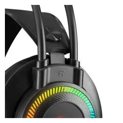 Słuchawki przewodowe z mikrofonem Rampage RM-K27 X-Jammer Nauszne Czarny