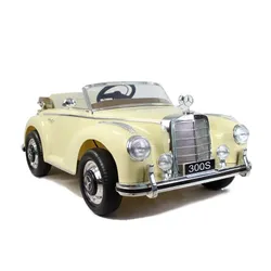 Auto Na Akumulator Dla Dziecka Retro Mercedes 300S Eva LED Pilot Skóra MP3