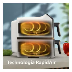 Air fryer Philips Ovi Dual Basket NA462/80 2750W 10l Aplikacja mobilna