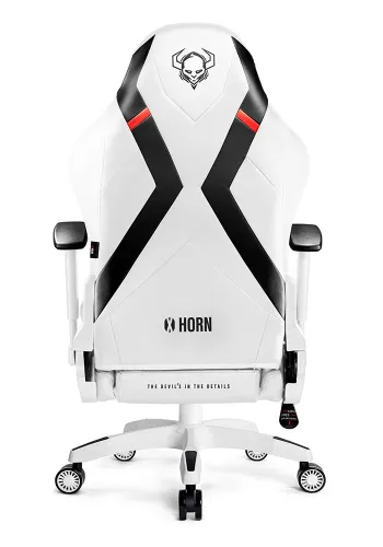 Fotel Diablo Chairs X-Horn 2.0 King Size Gamingowy do 180kg Skóra ECO Biało-czarny