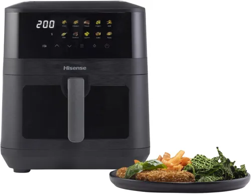 Air Fryer Frytkownica beztłuszczowa HISENSE HAF2100DCD 7.7l z 10 automatycznymi programami i okienkiem do obserwacji postępów gotowania