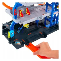 HOT WHEELS CITY ZESTAW MEGA GARAŻ PARKING Gigapętla + autko, helikopter JBM74