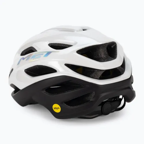 Kask rowerowy MET Estro Mips white holographic matt glossy