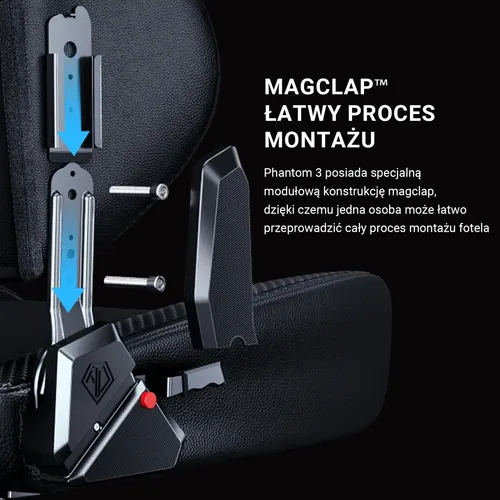 Fotel ANDA SEAT Phantom 3 L Czarny