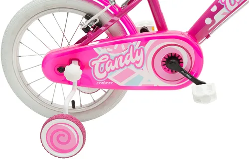 Rower dziecięcy MBM Candy 16 cali dla dziewczynki Fuksja