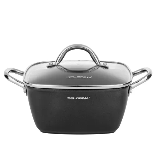Garnek aluminiowy z pokrywką FLORINA NELIO 2,5 l