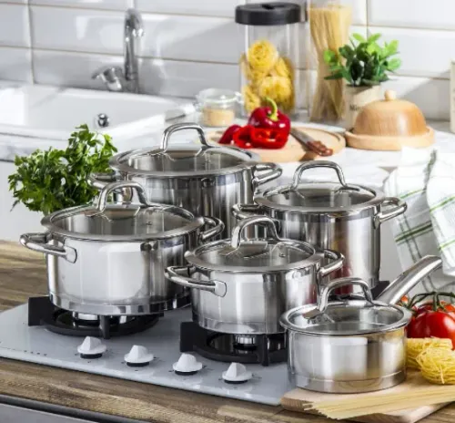 TESCOMA President niski 1,5 l - garnek ze stali nierdzewnej z pokrywką