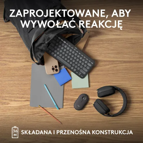 Klawiatura membranowa Logitech Pebble Keys 2 K380s - grafitowy