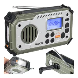 Radioodbiornik Vayox VA0440 Solarne Latarka Radio FM Bluetooth Zielony