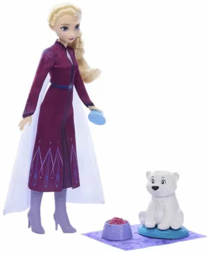 Lalka DISNEY FROZEN Kraina Lodu Elsa i Niedźwiadek JFG16