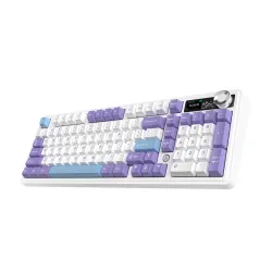 Klawiatura mechaniczna Ajazz AK980 V2 Gift Switch V2 Biało-Fioletowy