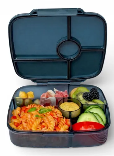 Lunchbox głęboki 5-komorowy Yumbox Go Bento Box - Berlin charcoal gray