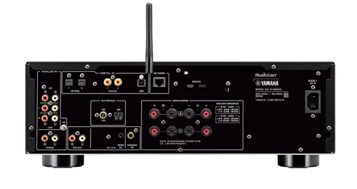 Zestaw stereo Yamaha R-N800A (czarny), Indiana Line Tesi 561 (orzech)