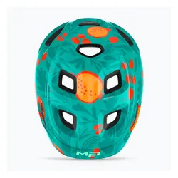 Kask rowerowy dziecięcy MET Hooray green fruit glossy