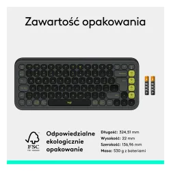 Klawiatura membranowa Logitech POP Icon Keys Grafitowy