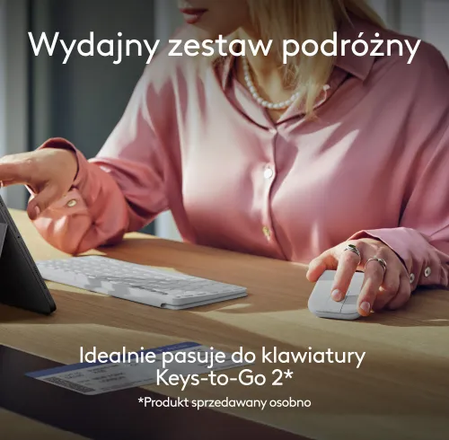 Myszka Logitech Mobi Fold Biały