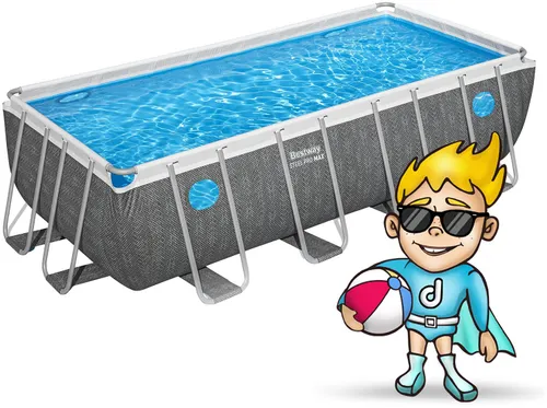Basen stelażowy Bestway ogrodowy prostokątny 488x244x122 cm zestaw 10w1
