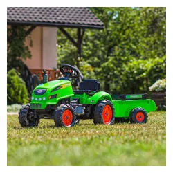 Falk Traktorek X Tractor Zielony Z Przyczepką Klakson 2-5 Lat