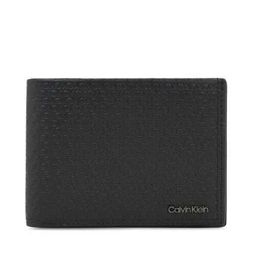 Мужской кошелек Calvin Klein Minimalism Trifold 10cc с монетой K50k510902 Black / Tonal Mono 01O