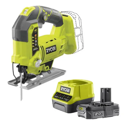 Wyrzynarka RYOBI R18JS-0 ONE+ + Akumulator RYOBI ONE+ RC18120-120 2Ah 18V + ładowarka