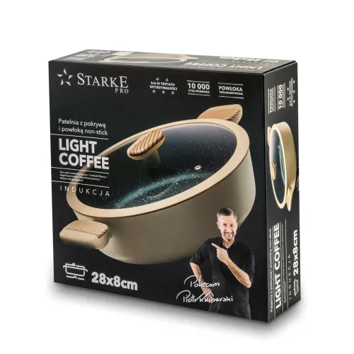 Patelnia na indukcję non stick STARKE PRO Light Coffee 28 cm