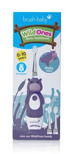 Szczoteczka soniczna BRUSH-BABY WildOnes Hipopotam