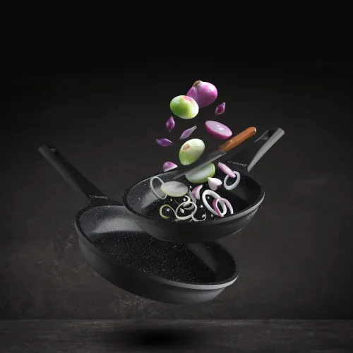 Patelnia / Wok nieprzywierający z pokrywką STARKE PRO TAYLOR MARBLE 32 cm