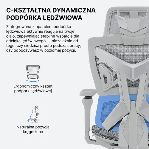 Fotel Anda Seat X-Air Pro XL Gamingowy do 120kg Tkanina Szary