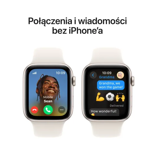 Apple Watch SE 2gen GPS + Cellular 44mm koperta z aluminium (księżycowa poświata) + pasek sportowy rozmiar M/L (księżycowa poświat) 2024 (CPO)