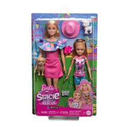 Mattel Zestaw lalek Barbie i Stacie z pieskami